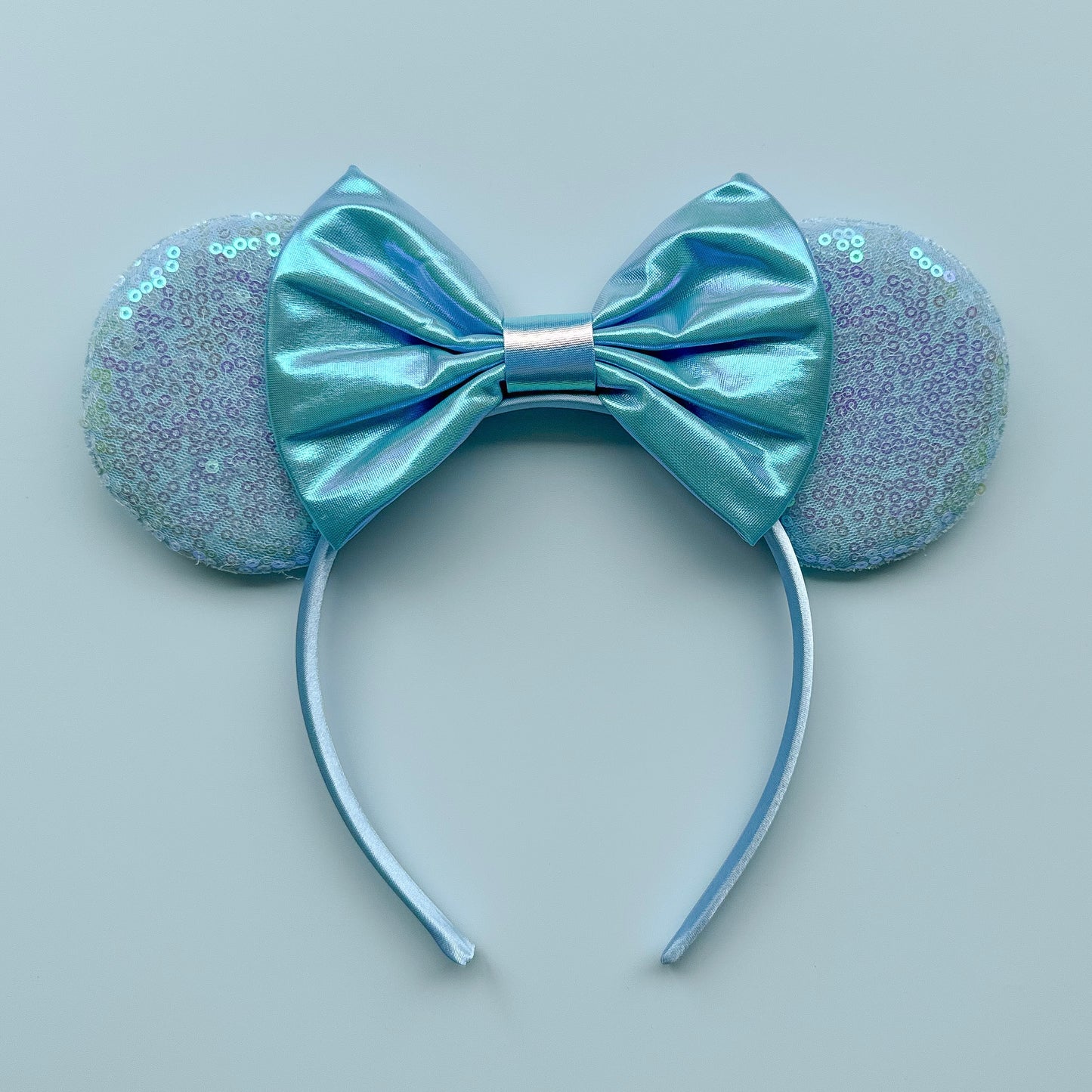 Metallic Blue Sequin Headband Animal Ears