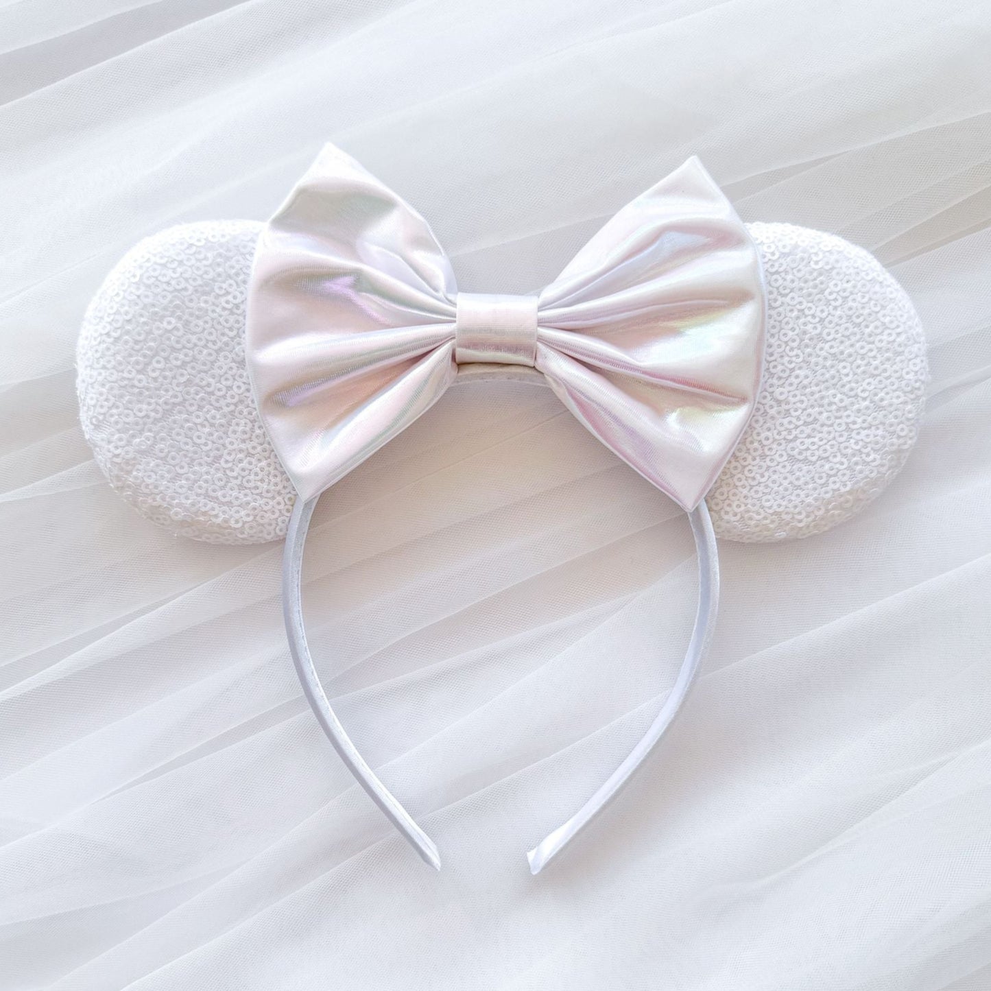 Frosted Pearl Sequin Headband Animal Ears