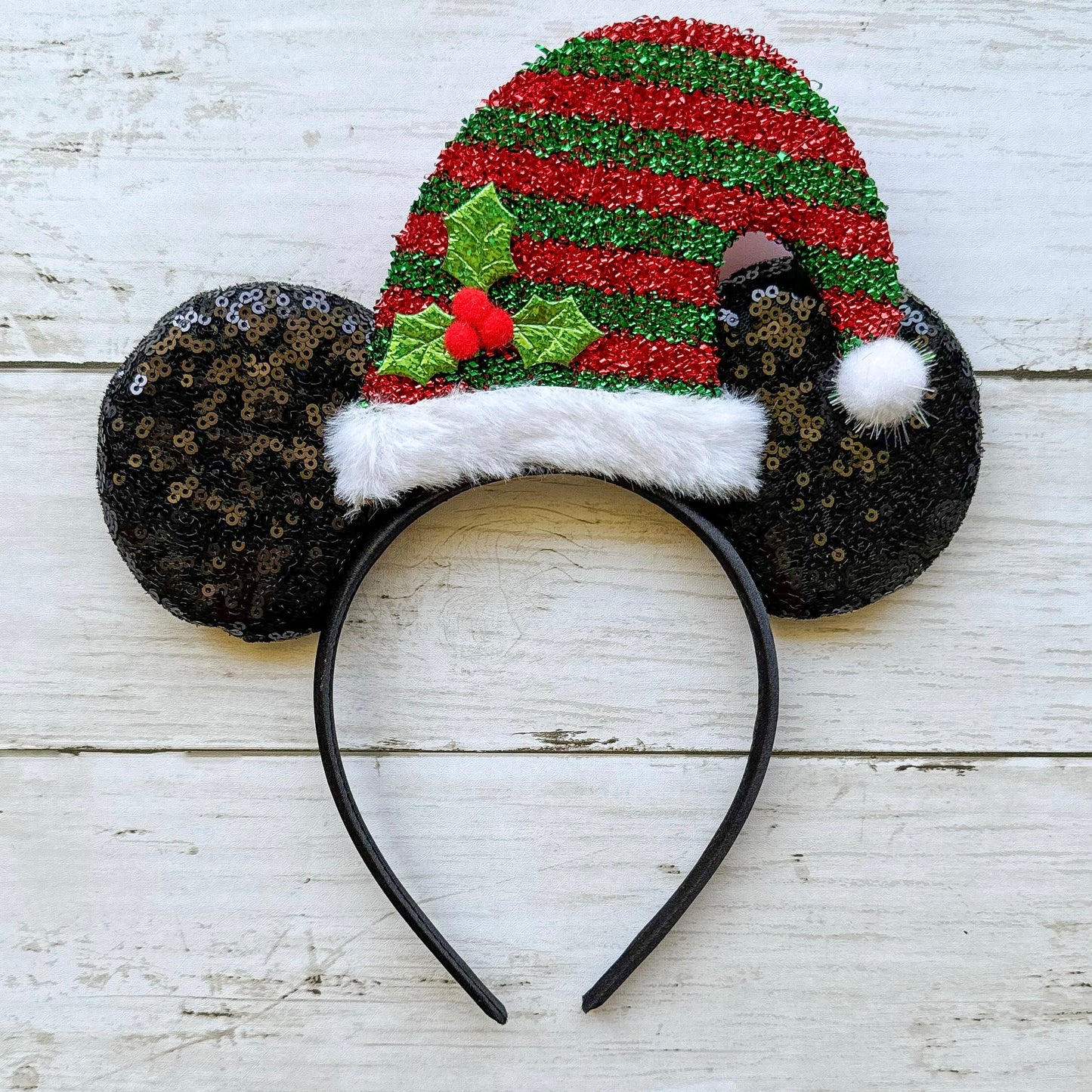 Christmas Elf Hat Sequin Headband Animal Ears