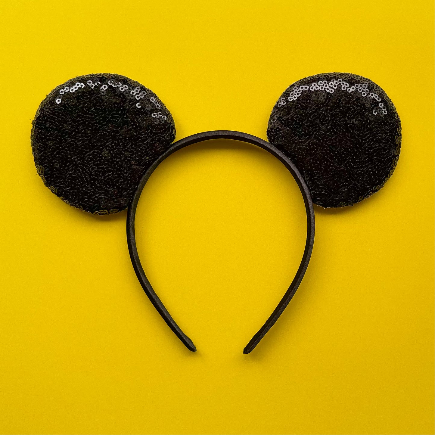 Black Classic Sequin Headband Animal Ears