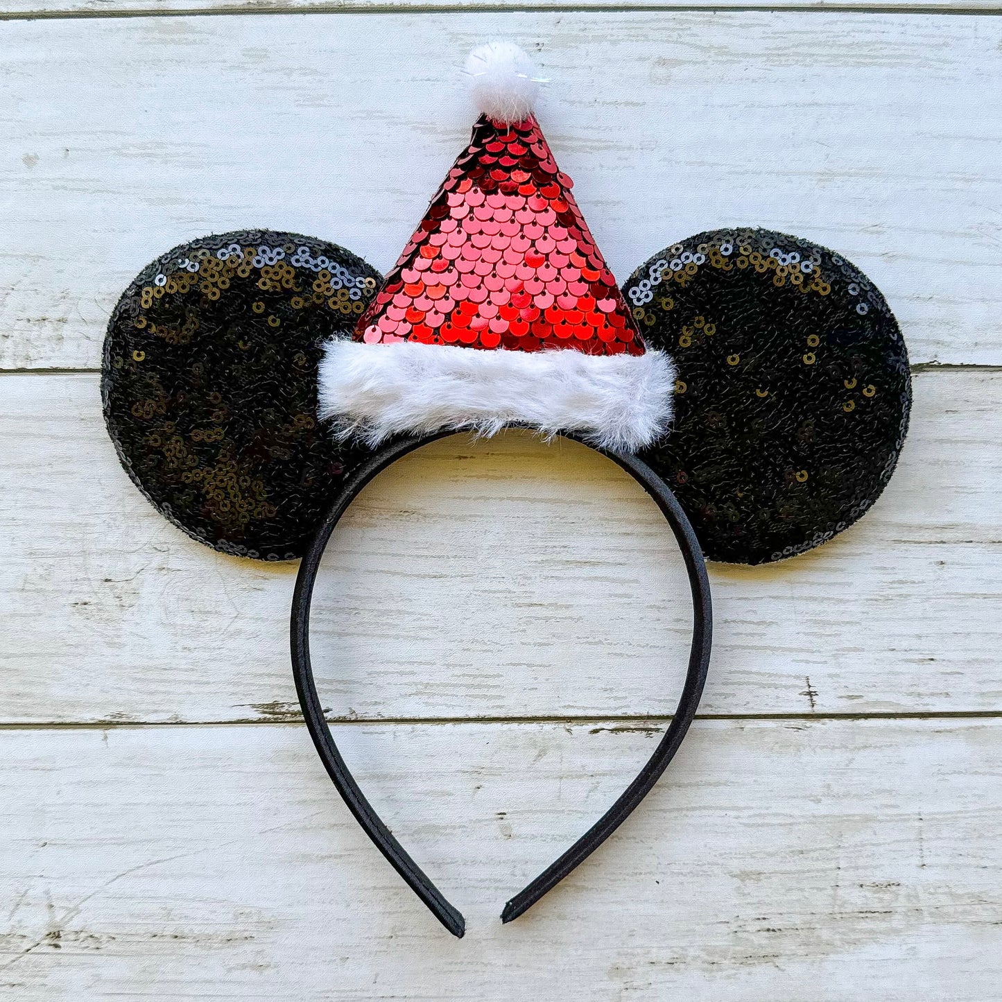 Christmas Santa Hat Sequin Headband Animal Ears