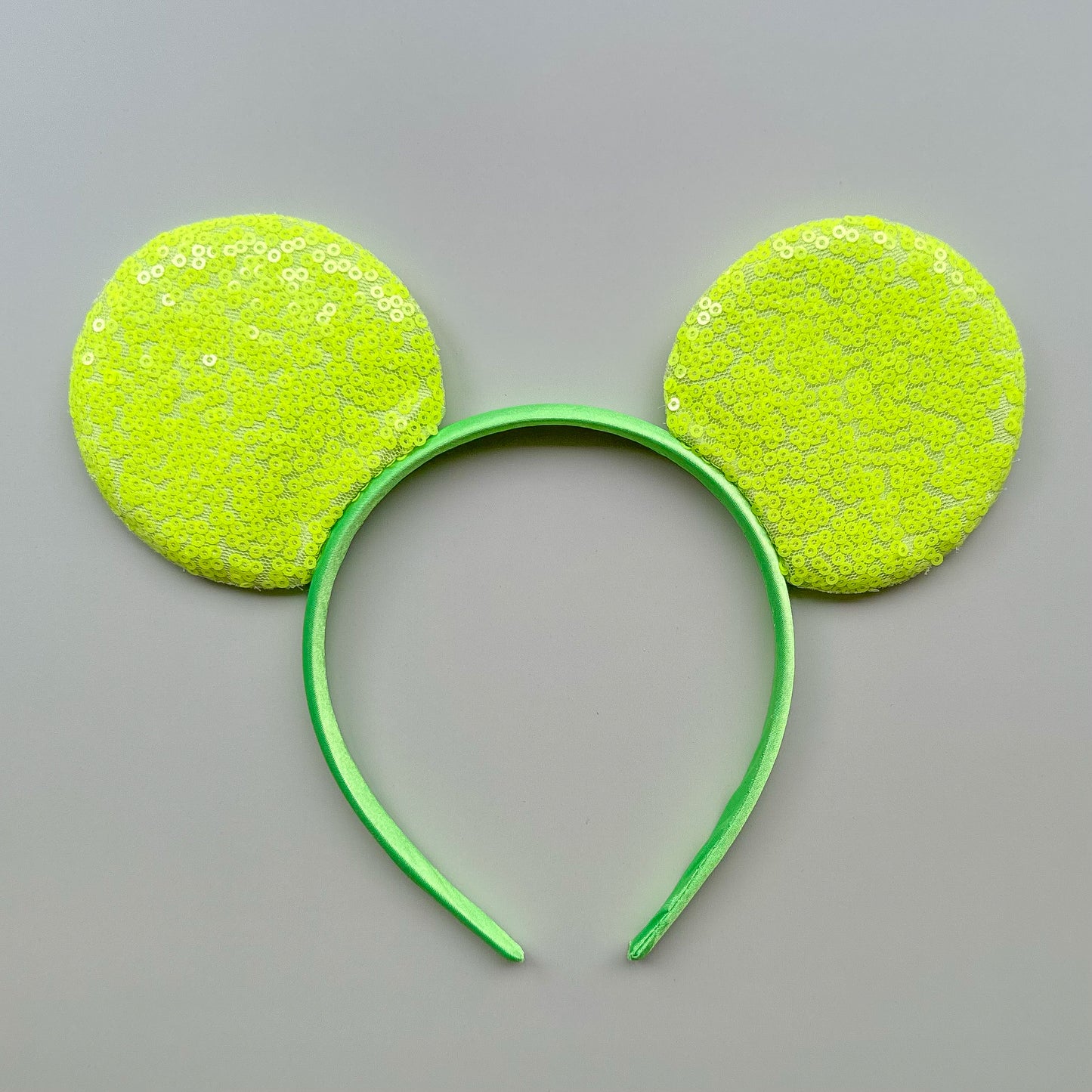 Lime Fluro Sequin Headband Animal Ears