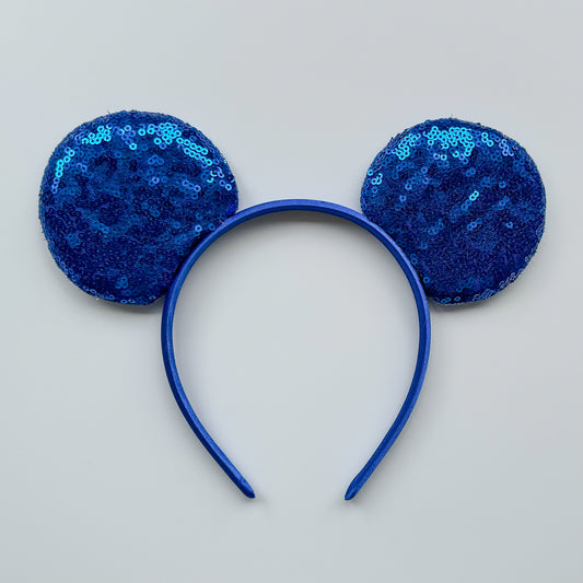 Royal Blue Sequin Headband Animal Ears