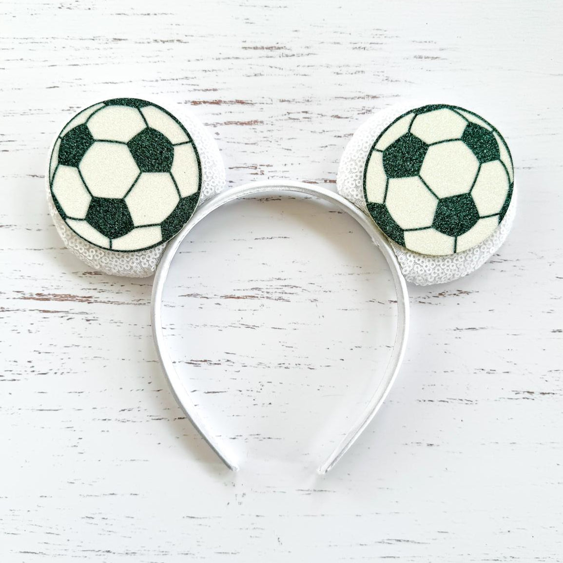 Soccer Sequin Headband Animal Ears