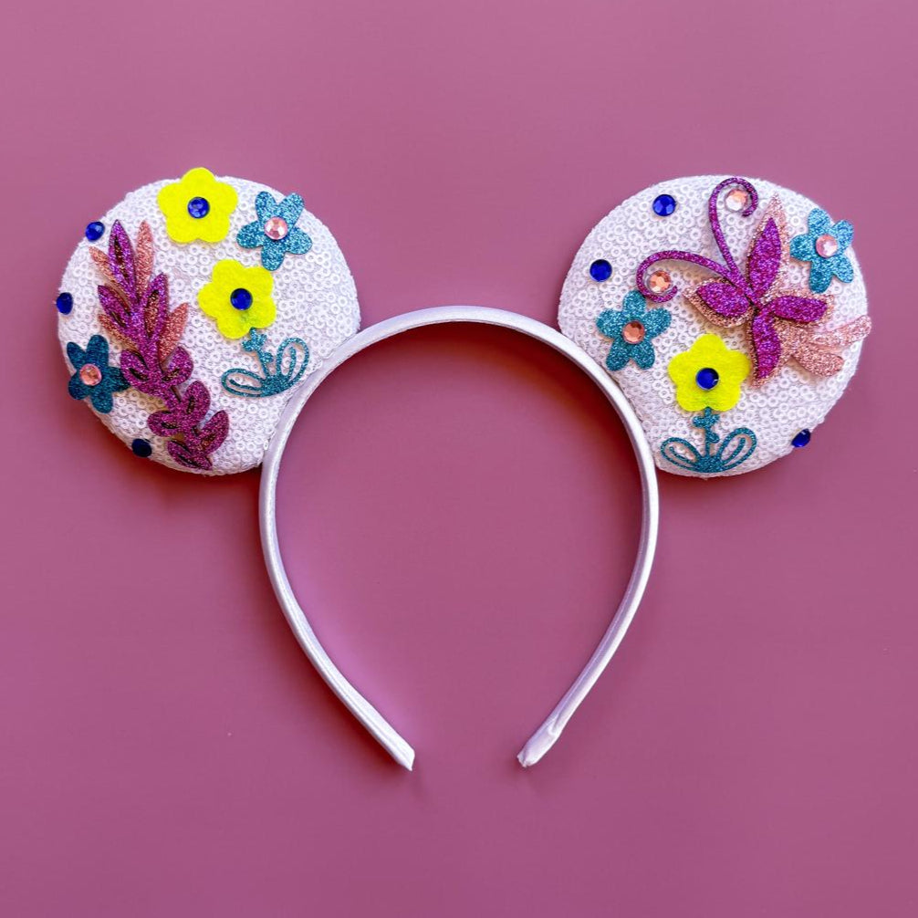 Enchanted Floral Sequin Animal Headband Ears